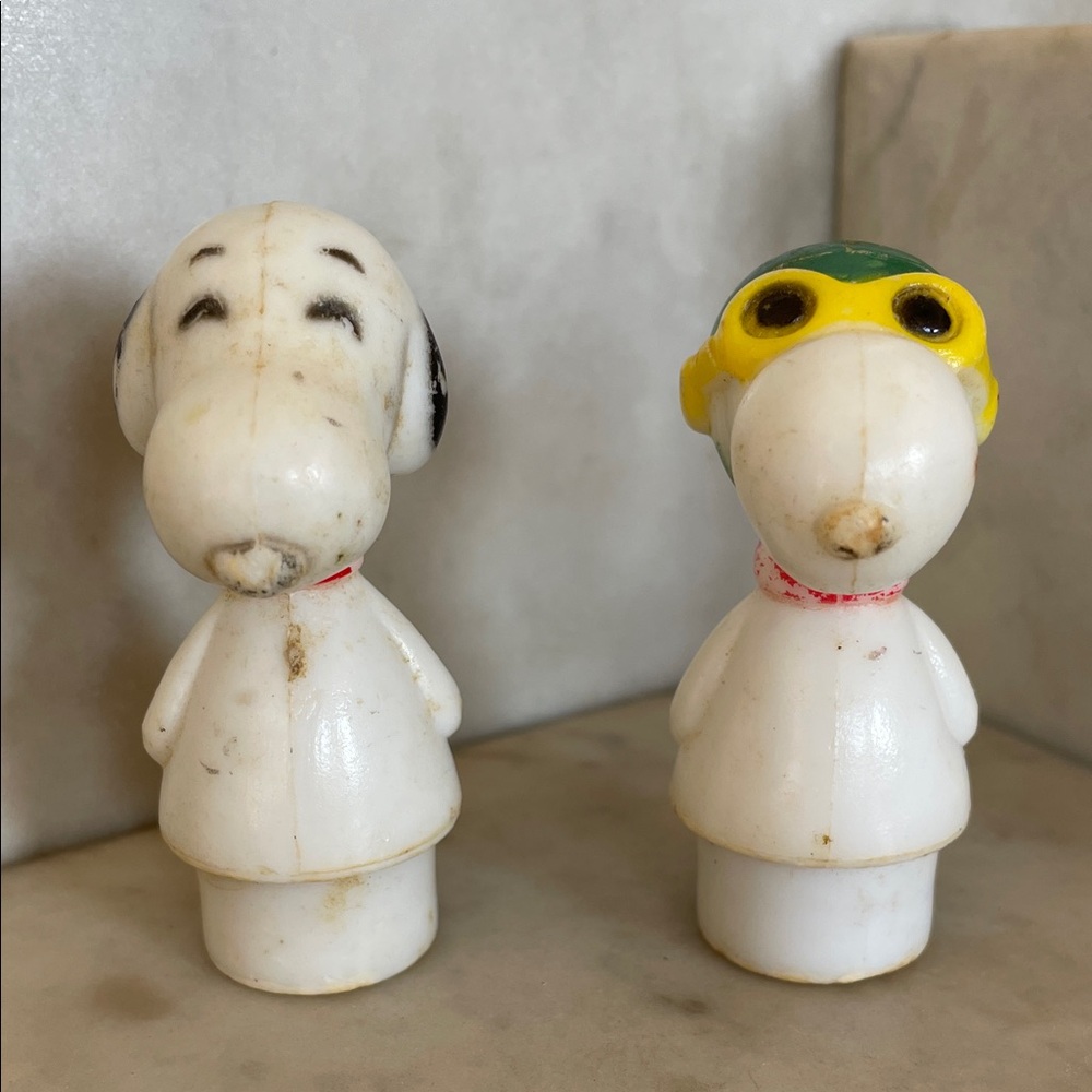 UNITED FEATURE SYNDICATE Snoopy Vintage Action Figures Set Flying Ace & Snoopy 2